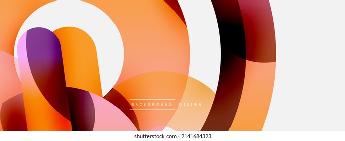 Round shapes circles and other geometric forms. Vector illustration for wallpaper banner background card or landing page