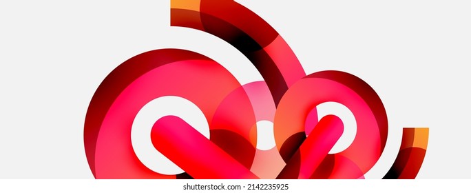 Round shapes circles and other geometric forms. Vector illustration for wallpaper banner background card or landing page