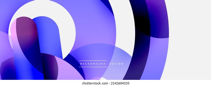 Round shapes circles and other geometric forms. Vector illustration for wallpaper banner background card or landing page