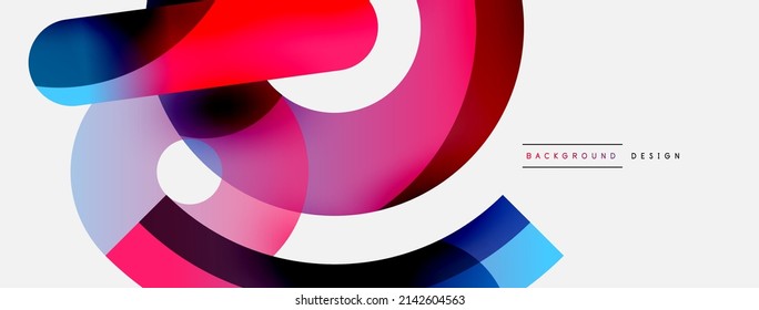Round shapes circles and other geometric forms. Vector illustration for wallpaper banner background card or landing page