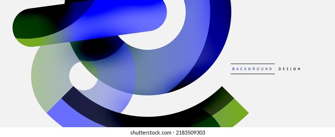 Round shapes circles and other geometric forms. Vector illustration for wallpaper banner background card or landing page
