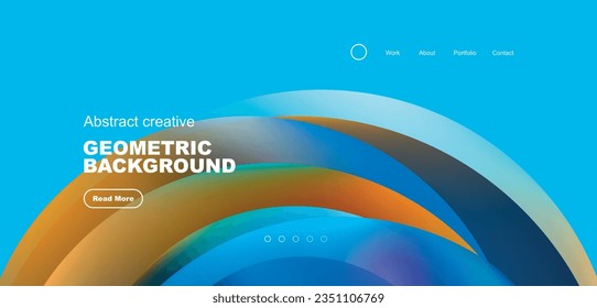 Round shapes, circles and rings composition. Business or technology design for wallpaper, banner, background, landing page, wall art, invitation, prints