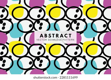 Round shapes colorful abstract repeating pattern vector seamless