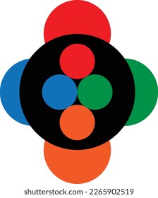 lot of round shapes in different colors design. eps10. 
