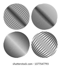Round shapes. Geometric abstractions for backgrounds and logos.