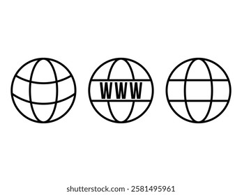 round shapes globe symbol design vector illustration on transparent background