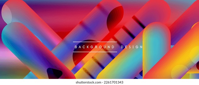 Round shapes and lines with fluid gradients abstract background. Vector illustration for wallpaper, banner, background, leaflet, catalog, cover, flyer
