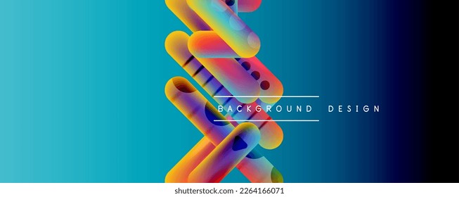 Formas redondeadas y líneas con gradientes de fluido fondo abstracto. Ilustración vectorial de papel tapiz, banner, fondo, folleto, catálogo, cubierta, volante