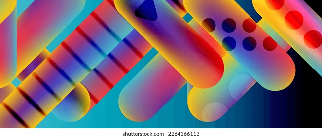 Round shapes and lines with fluid gradients abstract background. Vector illustration for wallpaper, banner, background, leaflet, catalog, cover, flyer
