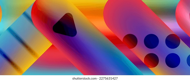 Round shapes and lines with fluid gradients abstract background. Vector illustration for wallpaper, banner, background, leaflet, catalog, cover, flyer