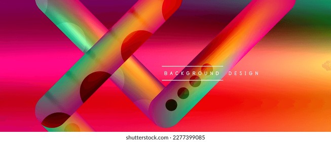 Round shapes and lines with fluid gradients abstract background. Vector illustration for wallpaper, banner, background, leaflet, catalog, cover, flyer
