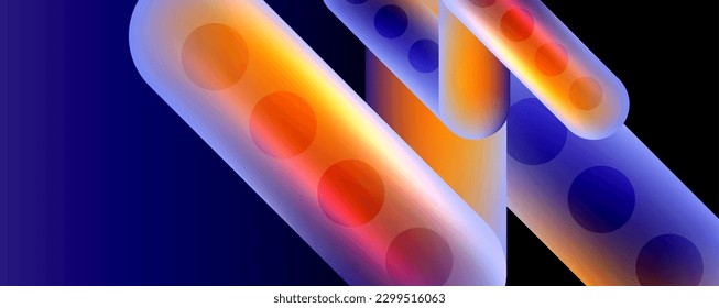 Round shapes and lines with fluid gradients abstract background. Vector illustration for wallpaper, banner, background, leaflet, catalog, cover, flyer