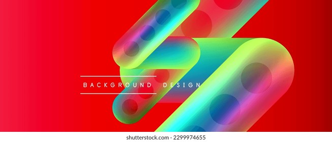 Formas redondeadas y líneas con gradientes de fluido fondo abstracto. Ilustración vectorial de papel tapiz, banner, fondo, folleto, catálogo, cubierta, volante