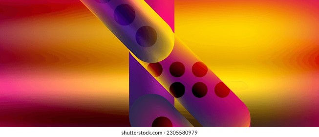Round shapes and lines with fluid gradients abstract background. Vector illustration for wallpaper, banner, background, leaflet, catalog, cover, flyer