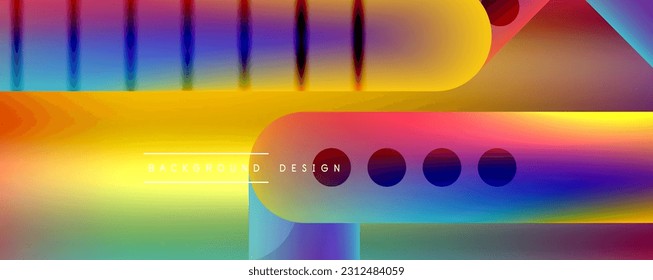 Round shapes and lines with fluid gradients abstract background. Vector illustration for wallpaper, banner, background, leaflet, catalog, cover, flyer