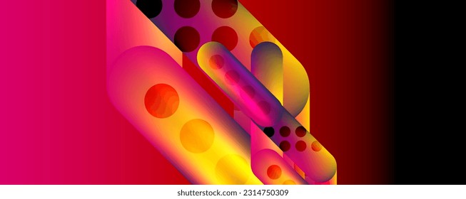 Round shapes and lines with fluid gradients abstract background. Vector illustration for wallpaper, banner, background, leaflet, catalog, cover, flyer