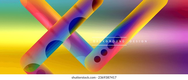 Round shapes and lines with fluid gradients abstract background. Vector illustration for wallpaper, banner, background, leaflet, catalog, cover, flyer