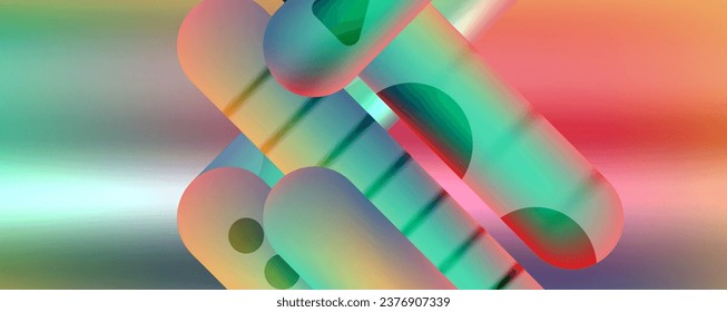 Round shapes and lines with fluid gradients abstract background. Vector illustration for wallpaper, banner, background, leaflet, catalog, cover, flyer