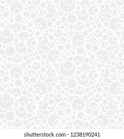 Round shapes modern repeating seamless texture tracery template. Stylish geometric background. Circular bubbles design elements for wallpaper, wrapping paper, surface and fill, card. Vector