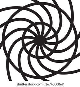Round shapes swirl design template shell pattern