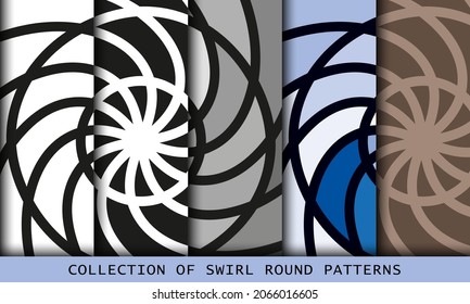 Round shapes swirl design template shell patterns