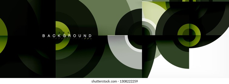 Round shapes vector abstract background. Trendy circle shapes composition vector illustration