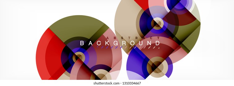 Round shapes vector abstract background. Trendy circle shapes composition vector illustration