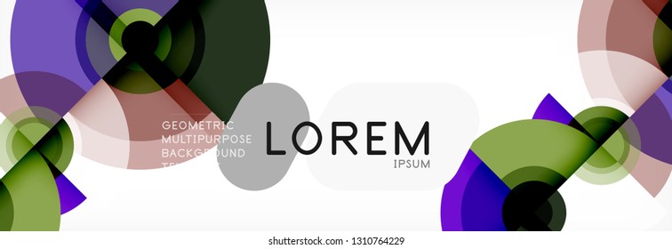 Round shapes vector abstract background. Trendy circle shapes composition vector illustration