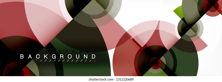 Round shapes vector abstract background. Trendy circle shapes composition vector illustration