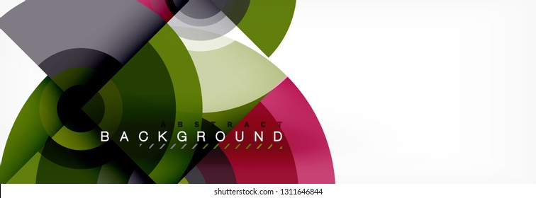 Round shapes vector abstract background. Trendy circle shapes composition vector illustration