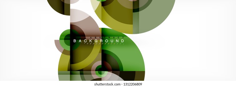 Round shapes vector abstract background. Trendy circle shapes composition vector illustration