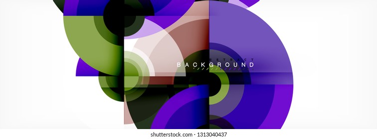 Round shapes vector abstract background. Trendy circle shapes composition vector illustration