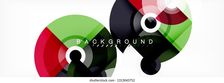 Round shapes vector abstract background. Trendy circle shapes composition vector illustration