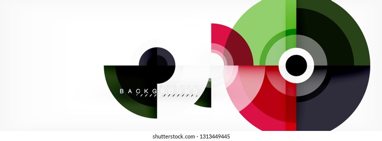Round shapes vector abstract background. Trendy circle shapes composition vector illustration
