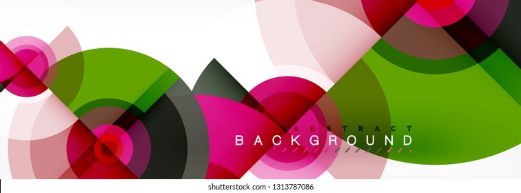 Round shapes vector abstract background. Trendy circle shapes composition vector illustration
