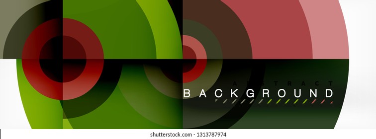 Round shapes vector abstract background. Trendy circle shapes composition vector illustration
