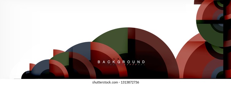 Round shapes vector abstract background. Trendy circle shapes composition vector illustration