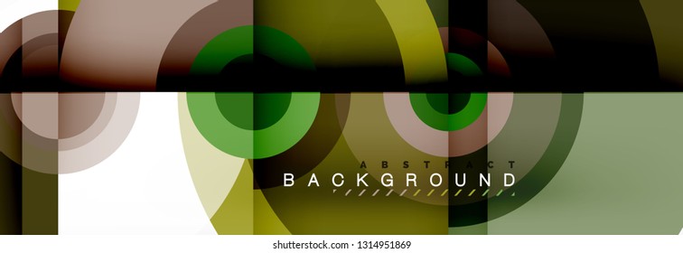 Round shapes vector abstract background. Trendy circle shapes composition vector illustration