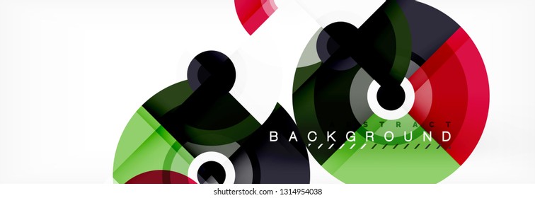 Round shapes vector abstract background. Trendy circle shapes composition vector illustration