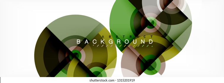 Round shapes vector abstract background. Trendy circle shapes composition vector illustration
