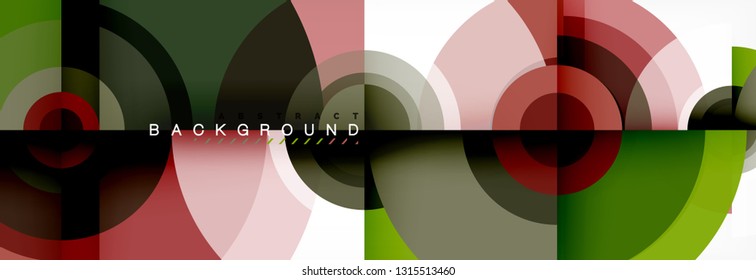 Round shapes vector abstract background. Trendy circle shapes composition vector illustration