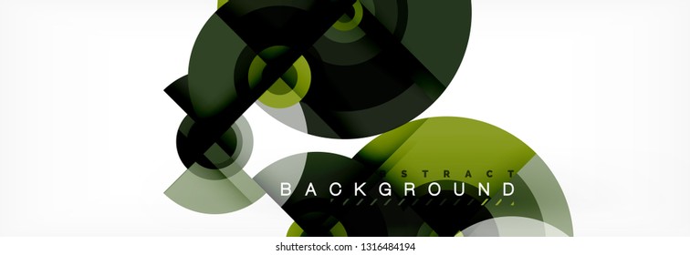 Round shapes vector abstract background. Trendy circle shapes composition vector illustration