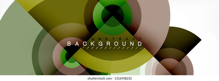 Round shapes vector abstract background. Trendy circle shapes composition vector illustration