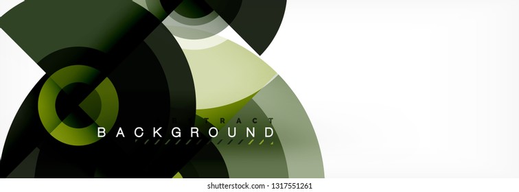 Round shapes vector abstract background. Trendy circle shapes composition vector illustration