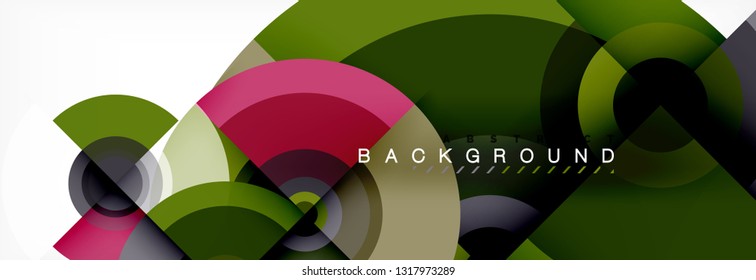 Round shapes vector abstract background. Trendy circle shapes composition vector illustration