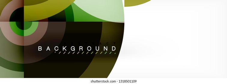 Round shapes vector abstract background. Trendy circle shapes composition vector illustration