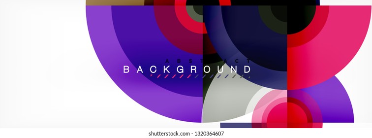 Round shapes vector abstract background. Trendy circle shapes composition vector illustration