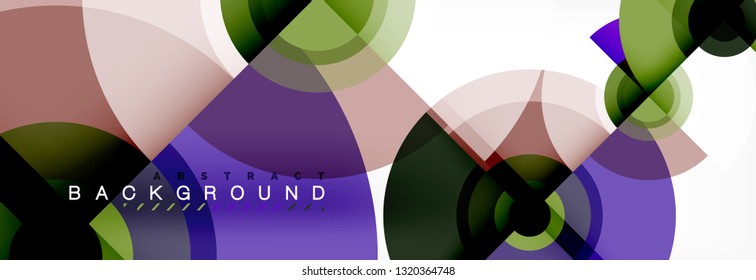 Round shapes vector abstract background. Trendy circle shapes composition vector illustration