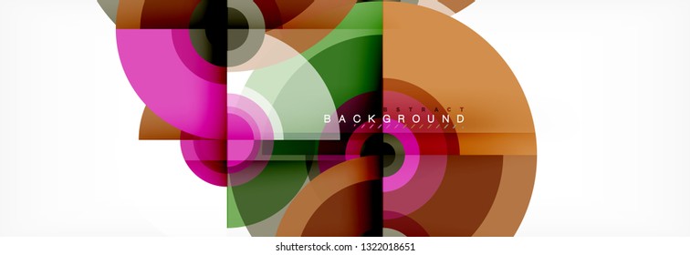 Round shapes vector abstract background. Trendy circle shapes composition vector illustration