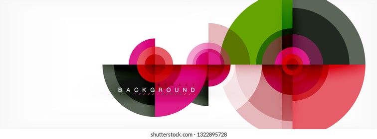 Round shapes vector abstract background. Trendy circle shapes composition vector illustration